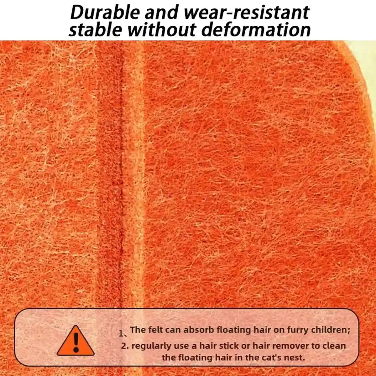 Modern Felt Nest Cat Bed with Reversible Cushion for Indoor Use