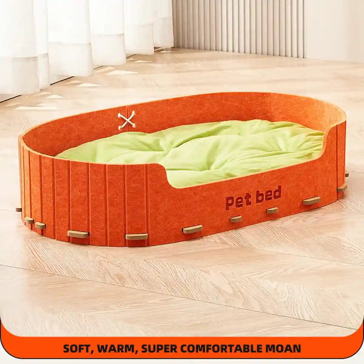 Modern Felt Nest Cat Bed with Reversible Cushion for Indoor Use