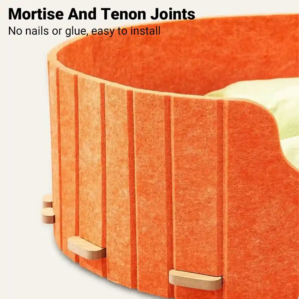 Modern Felt Nest Cat Bed with Reversible Cushion for Indoor Use