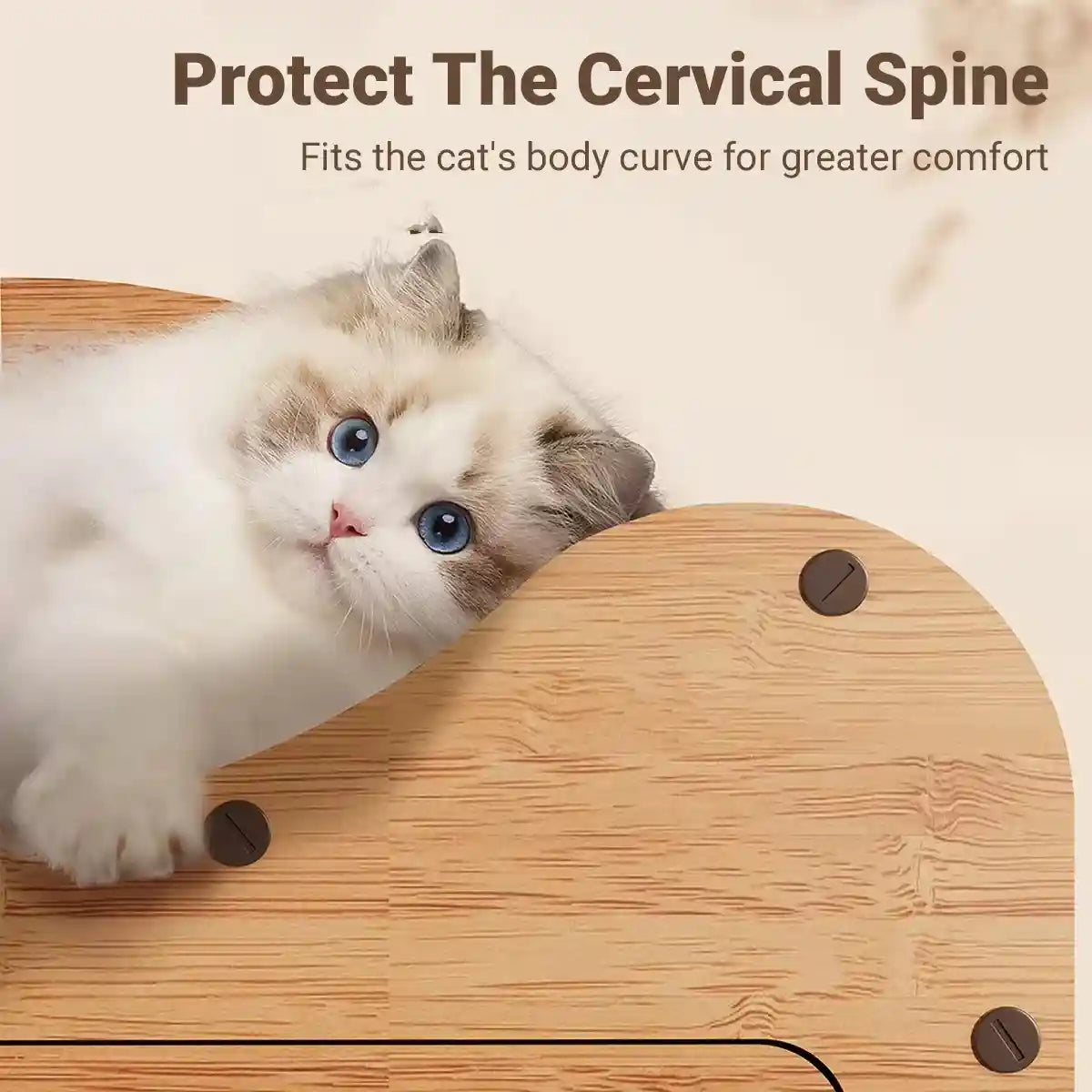 Wooden Cat Scratching House with Sisal Pad