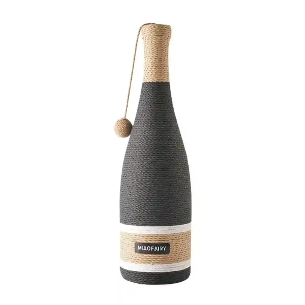 Wine Bottle Shaped Cat Scratching Post Stylish Hemp Rope Toy