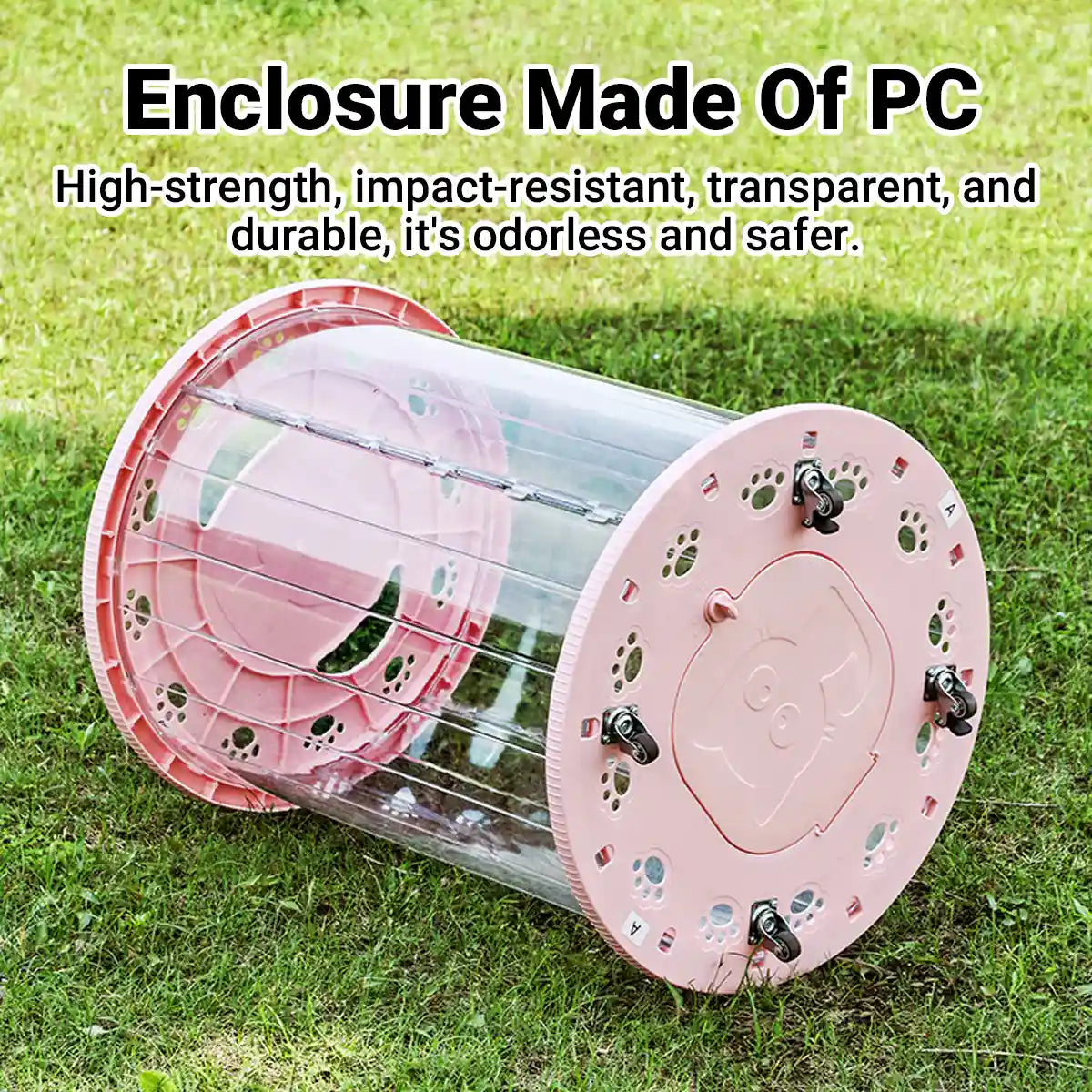 Cat Treadmill Outdoor Walking & Exercise Tunnel With Lockable Wheels