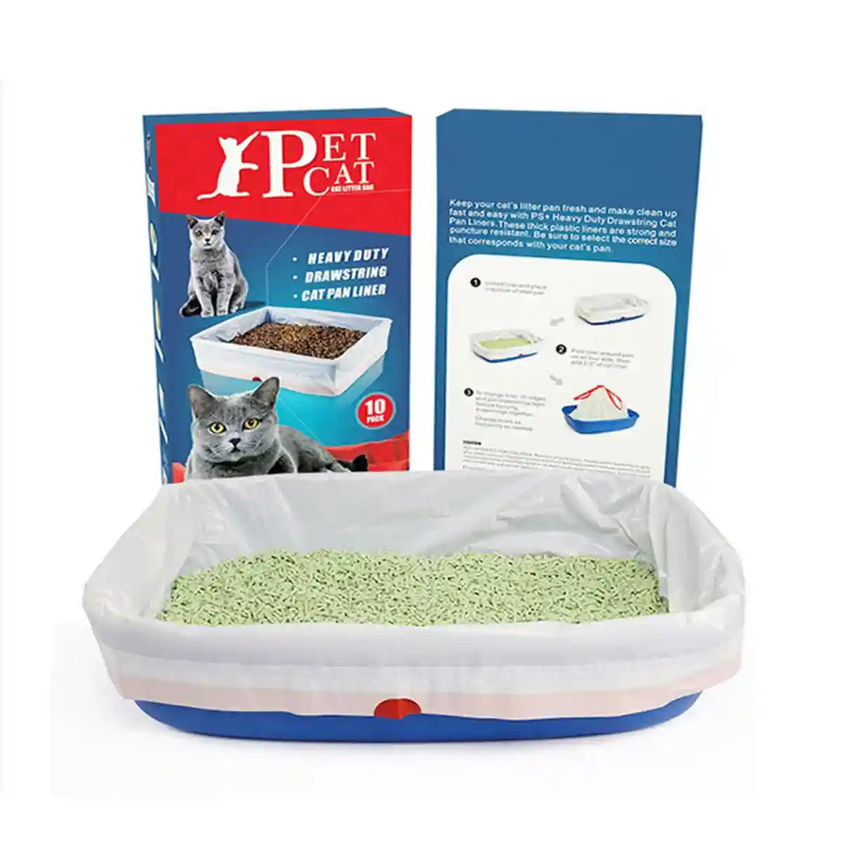 Drawstring Disposable Cat Litter Bag 10PCS (S/L)