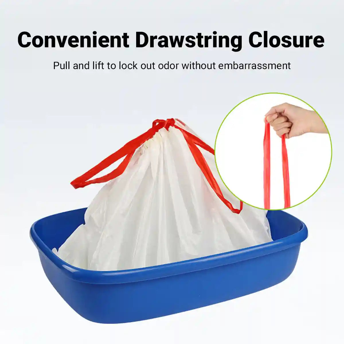 Drawstring Disposable Cat Litter Bag 10PCS (S/L)