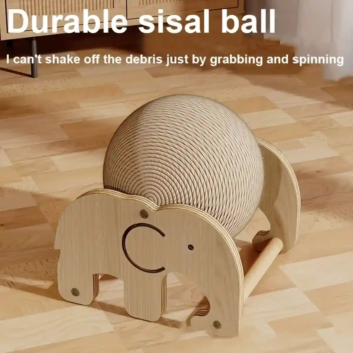 Elephant-Shaped Cat Scratching Toy Ball