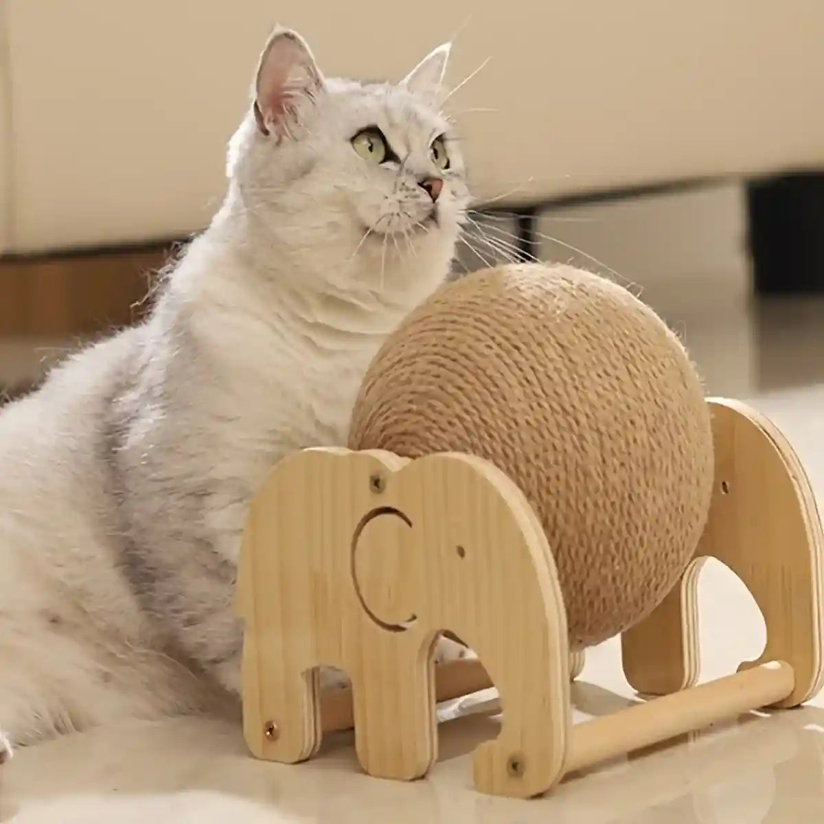 Elephant-Shaped Cat Scratching Toy Ball