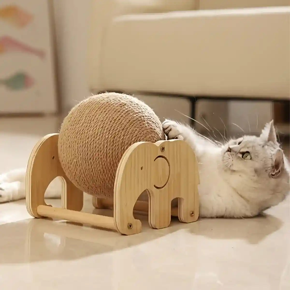 Elephant-Shaped Cat Scratching Toy Ball