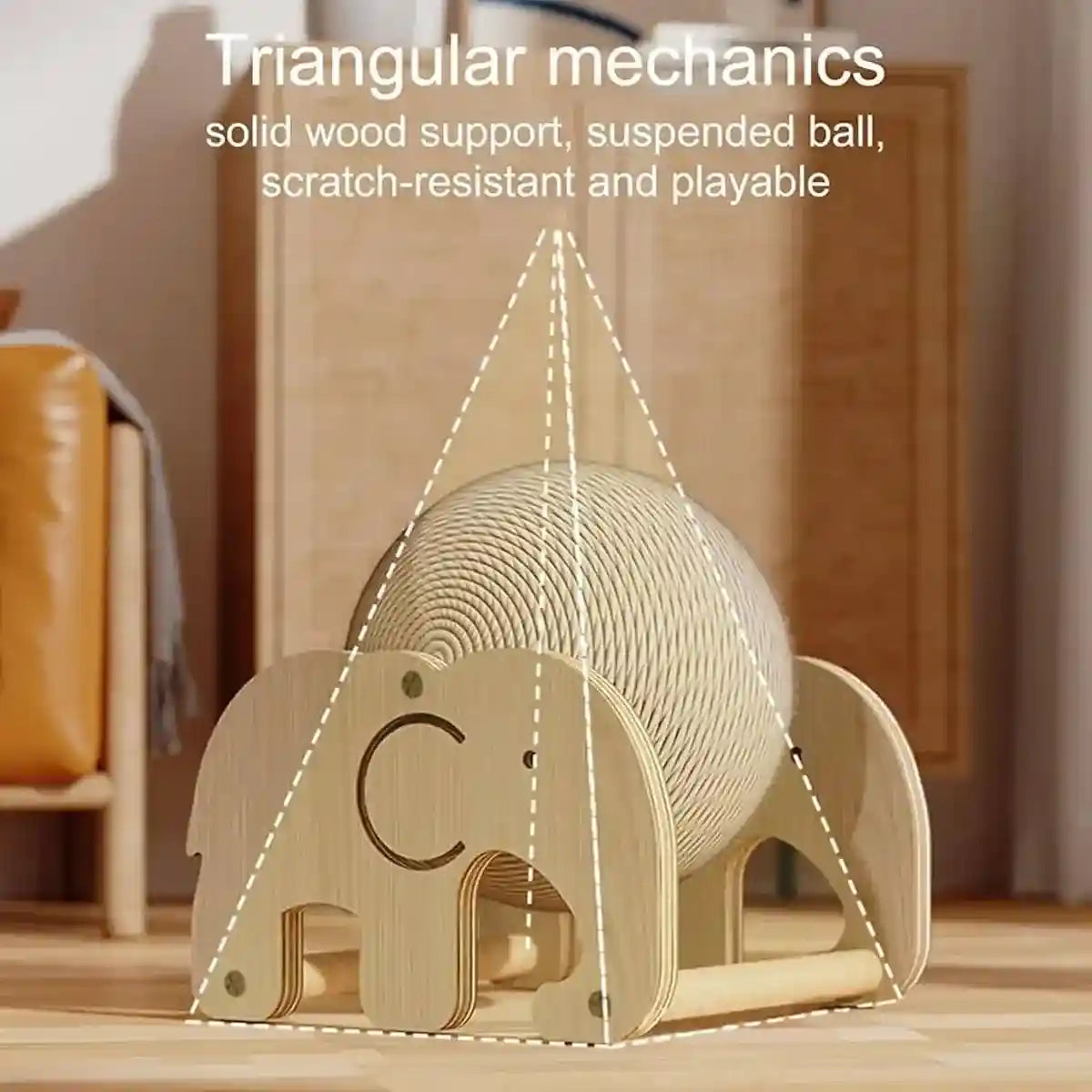 Elephant-Shaped Cat Scratching Toy Ball