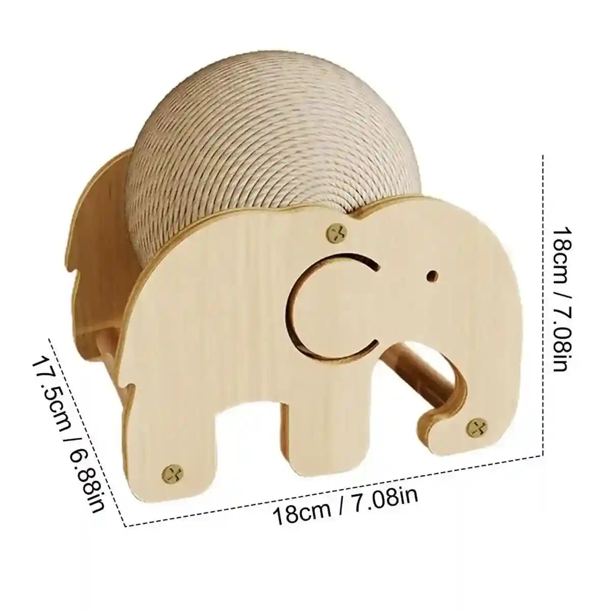 Elephant-Shaped Cat Scratching Toy Ball