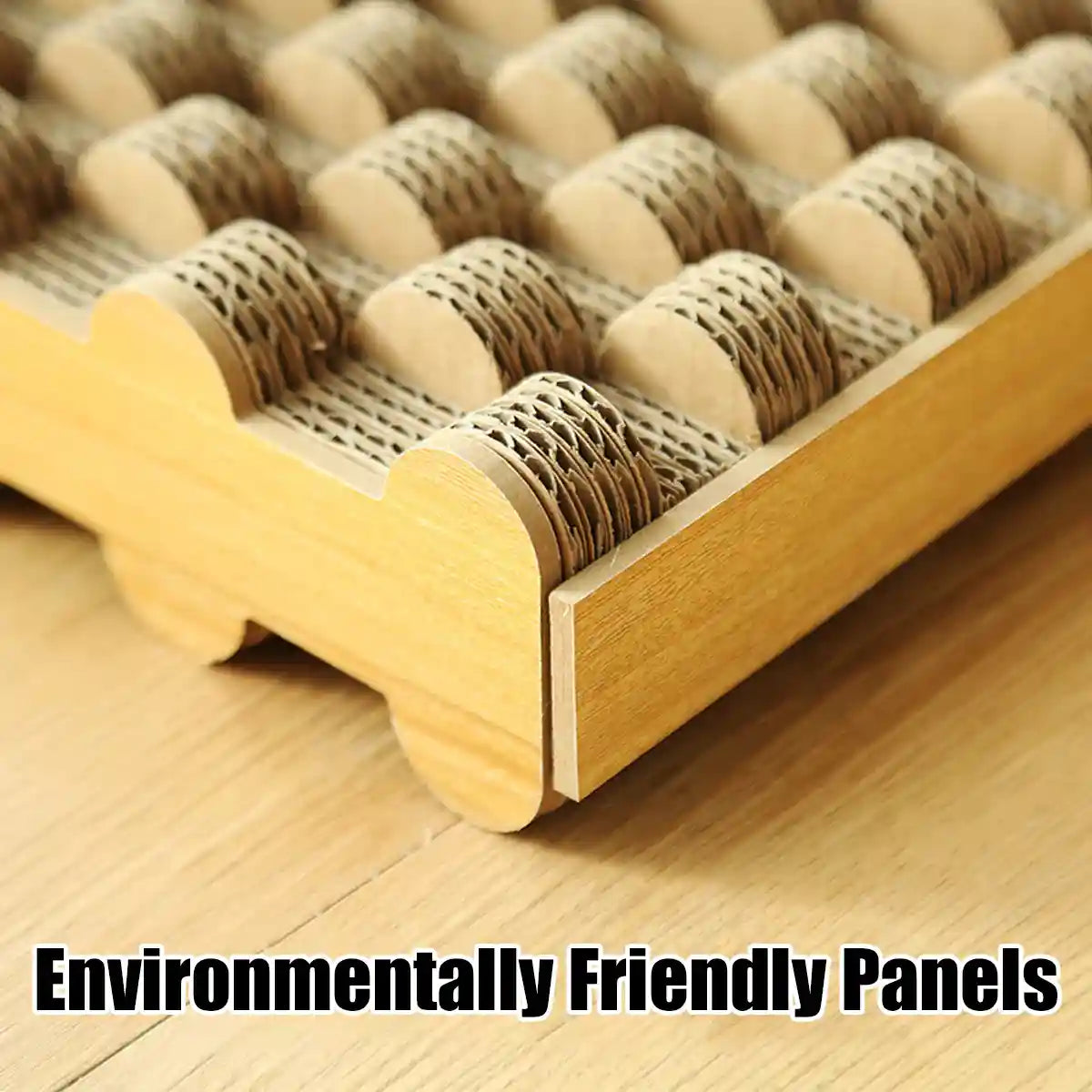 Cat Scratch Board Corrugated Paper Scratcher & Lounger With Massage Design