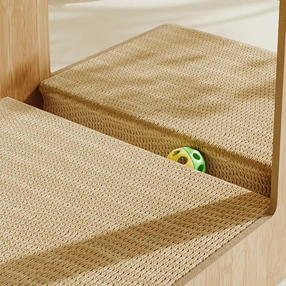 Tree Shaped Cat Scratching Board with Toy Ball Durable Cardboard Post