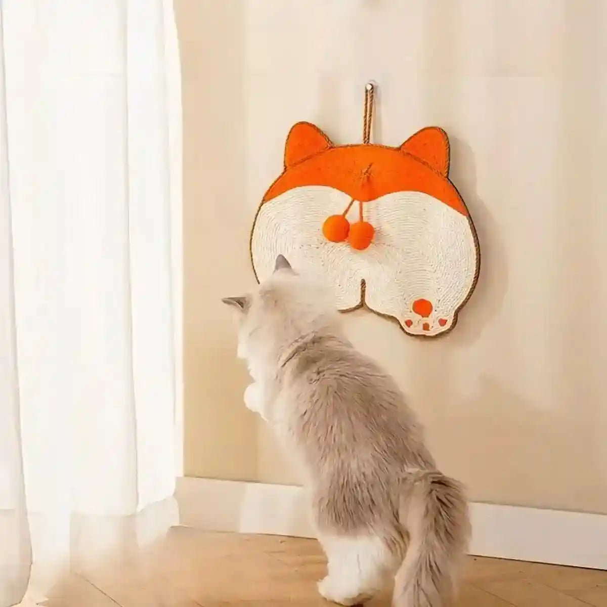 Cat Scratching Mat Fun and Interactive Wall-Mounted Scratcher for Cats