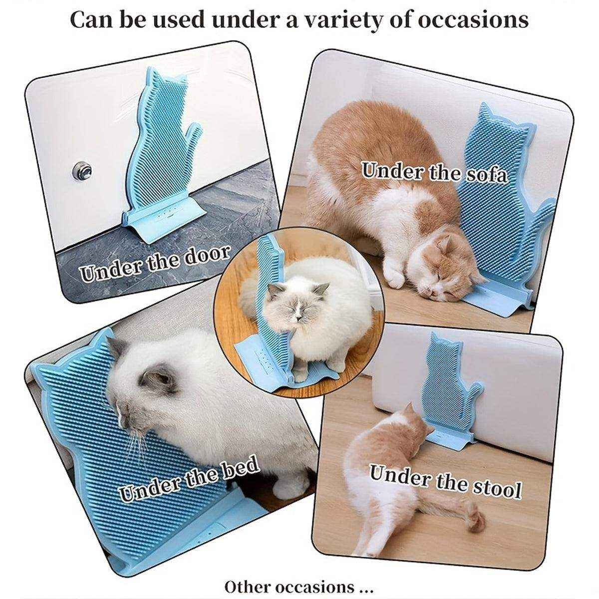 Self-Grooming Cat Hair Scraper Fixed Massage Brush for Shedding