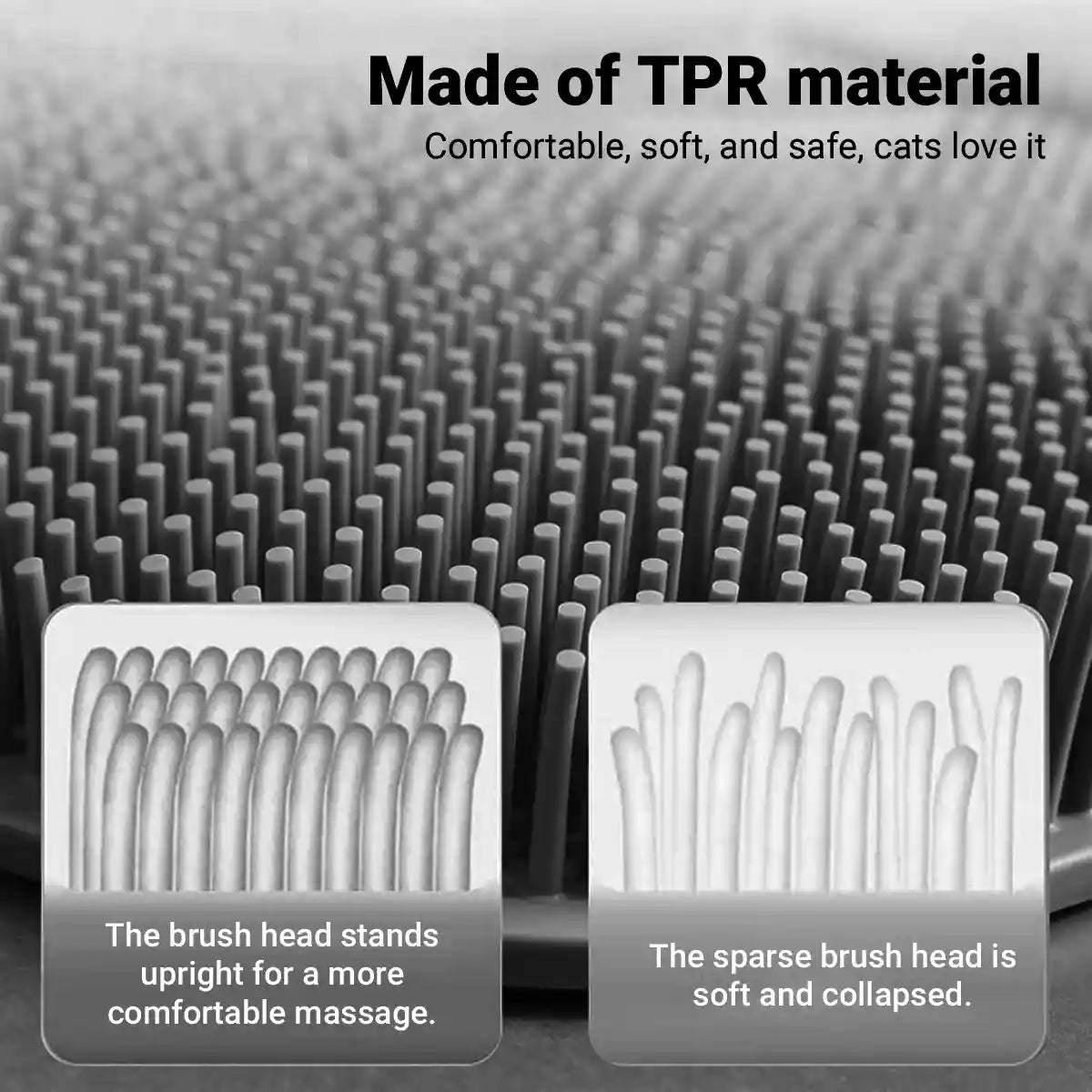 Cat Self Groomer Brush Wall-Mounted Silicone Grooming Pad for Cats