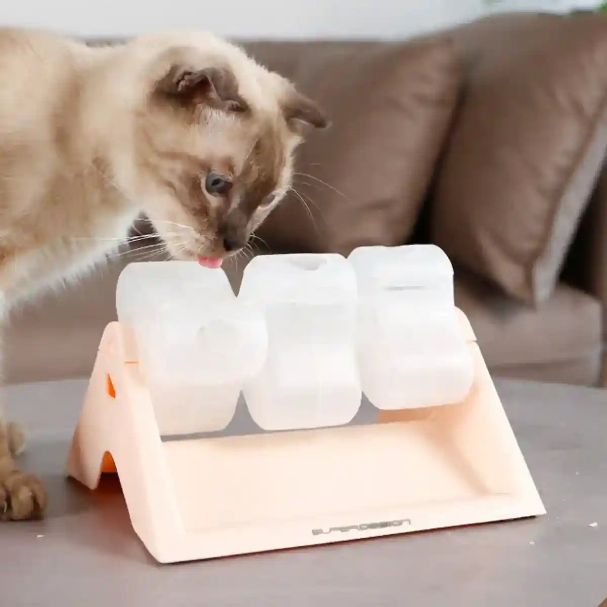 Interactive Pet Food Dispenser Toy Rotating Slow Feeder for Cats & Dogs