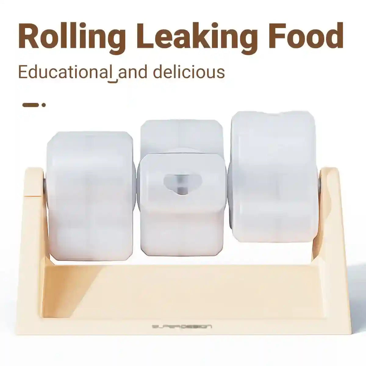 Interactive Pet Food Dispenser Toy Rotating Slow Feeder for Cats & Dogs