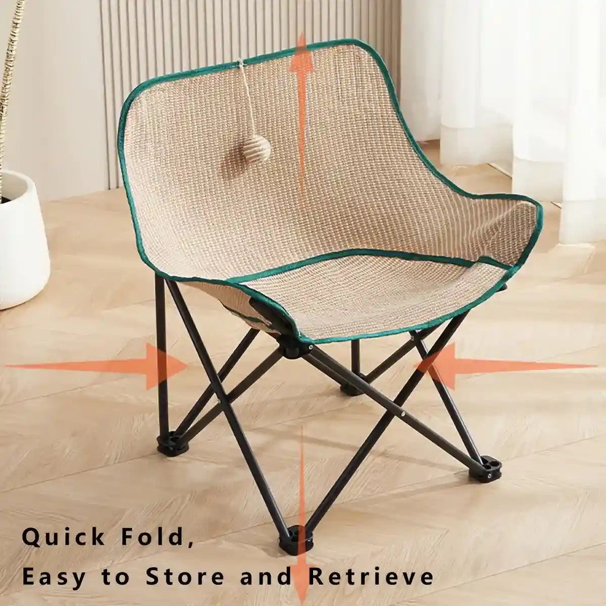 Moon Chair for Cats and Humans – Foldable Scratch-Resistant Lounge Seat