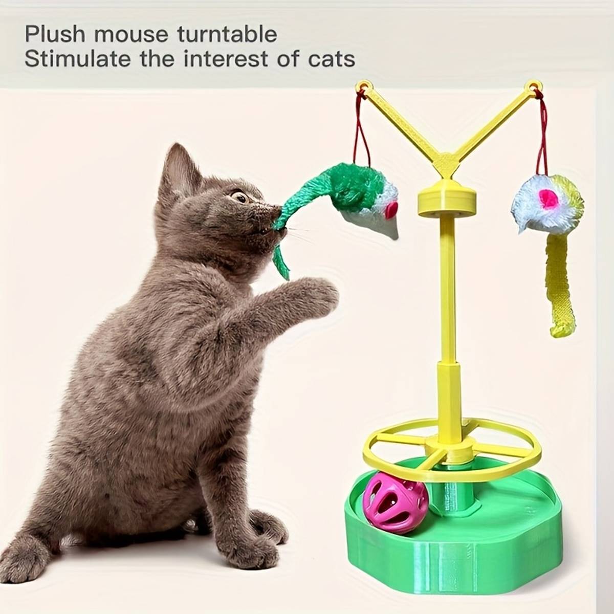 Interactive Cat Spinning Wheel Toy | Ball Track Teaser for Indoor Cats