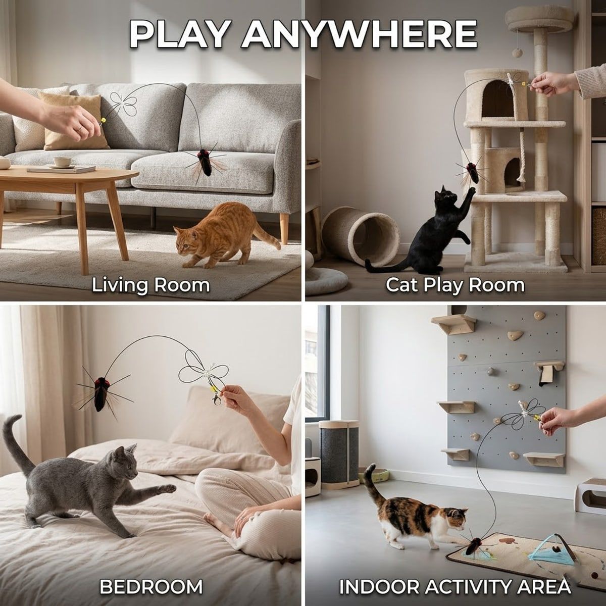 Fly Cat Teaser Attachment with 35cm Line