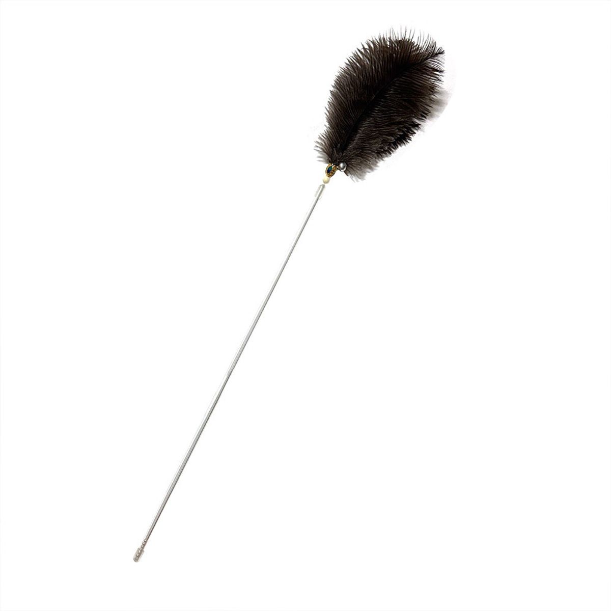 100cm Retractable Ostrich Feather Cat Wand