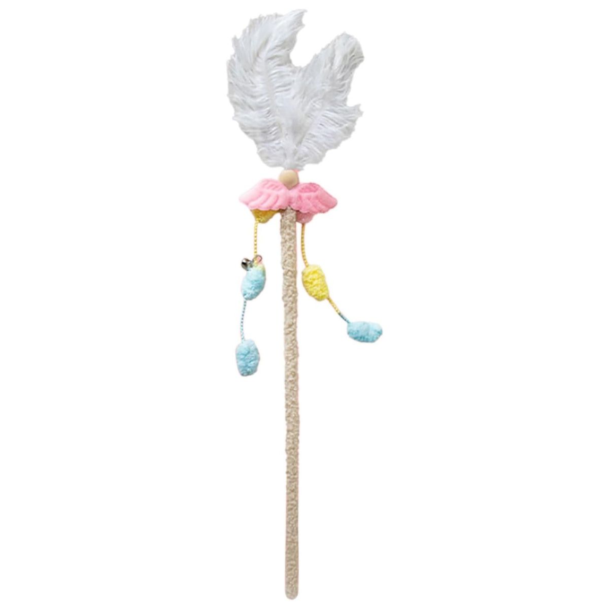 58cm Feather Cat Wand with Dangling Toys