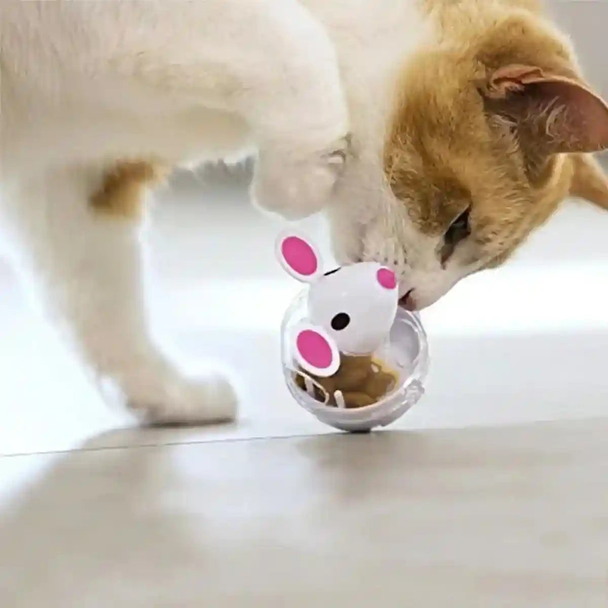 Interactive Cat Treat Dispenser Slow Feeder & Fun Mouse Toy