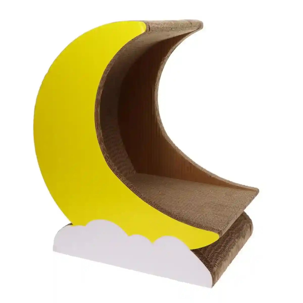 Moon Shape Cat Scratching Lounge with Cloud Base