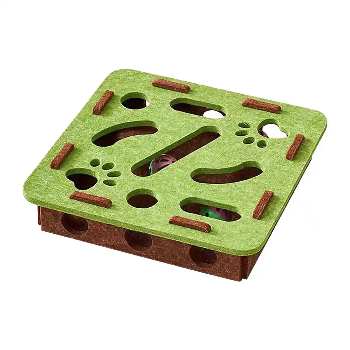 Felt Cat Puzzle Toy Maze Box 30cm Enrichment Game