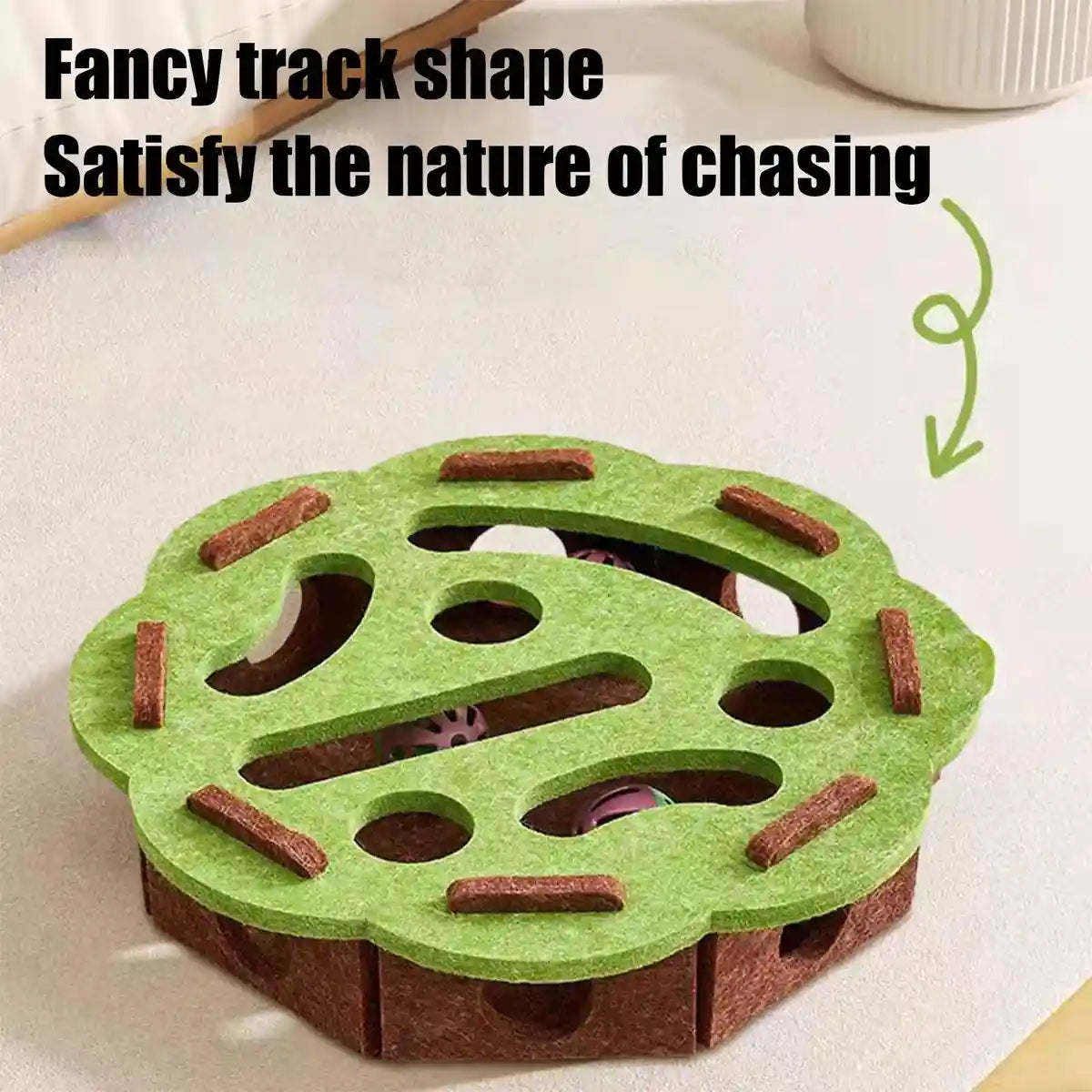 Felt Cat Puzzle Toy Maze Box 30cm Enrichment Game