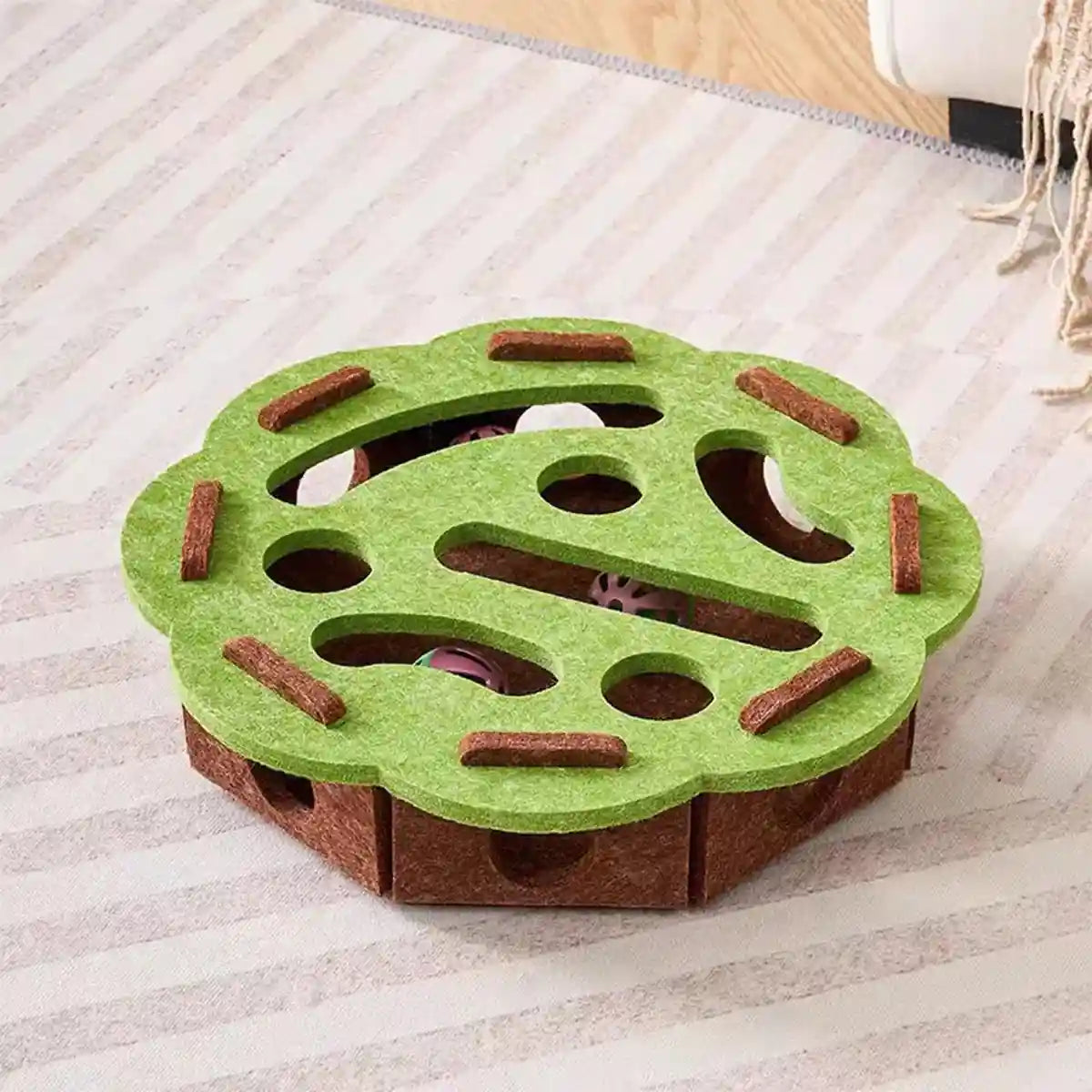 Felt Cat Puzzle Toy Maze Box 30cm Enrichment Game