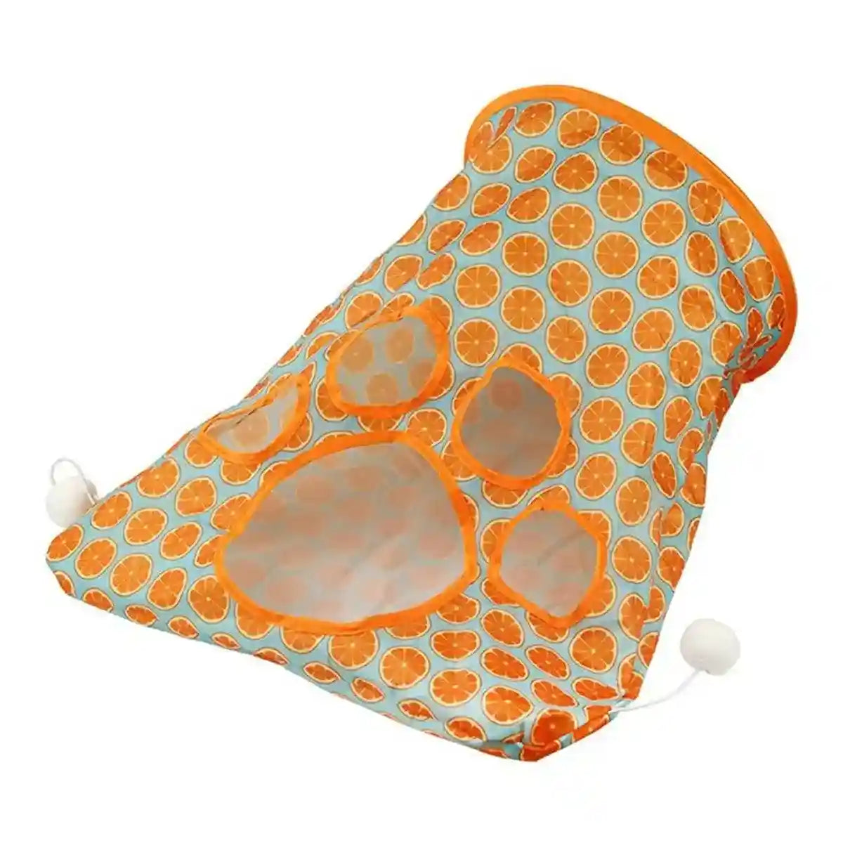 Interactive Foldable Cat Play Tunnel Crinkle Peek Holes & Hanging Balls