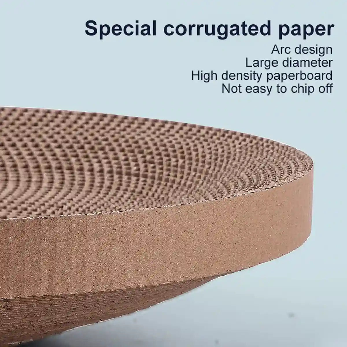 Interactive Cat Scratching Pad Round Corrugated Play Toy with Balls