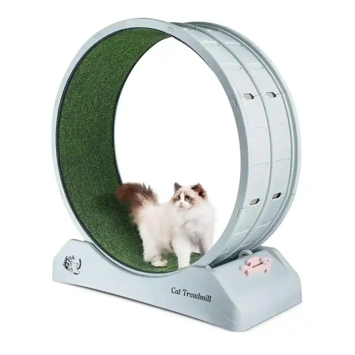 Cat Wheel Running Toy Fitness Exerciser Workout Treadmill Machine Circle Wood
