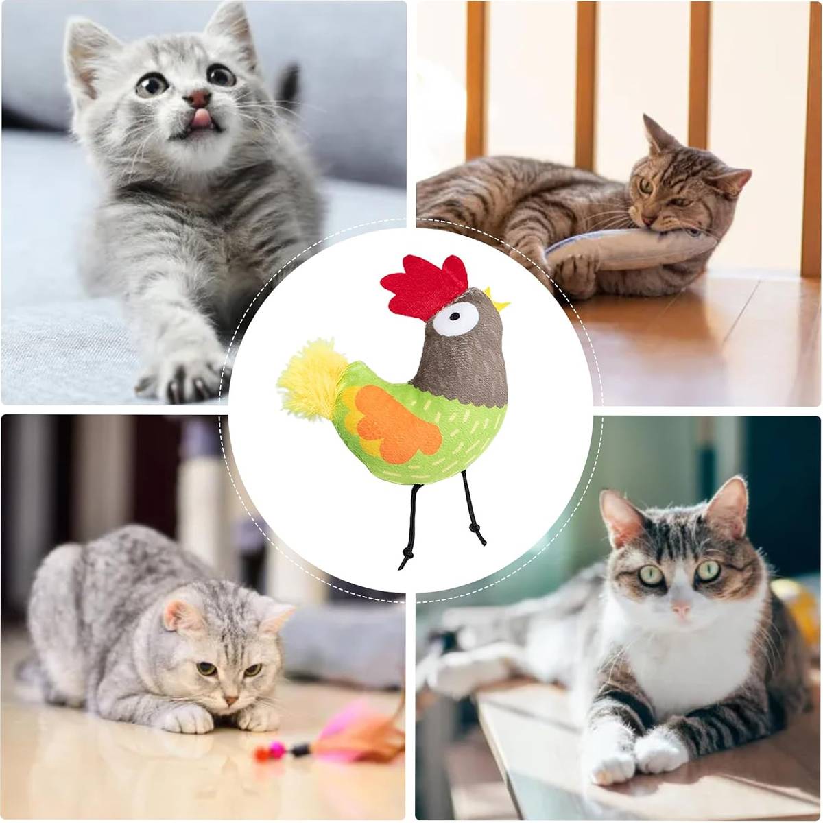 Chicken Catnip Cat Toy Plush Interactive Kitten Toy