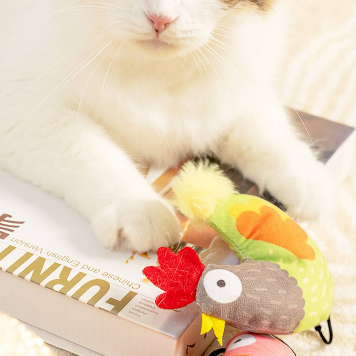 Chicken Catnip Cat Toy Plush Interactive Kitten Toy
