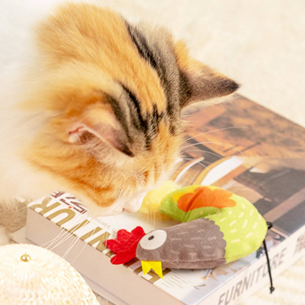 Chicken Catnip Cat Toy Plush Interactive Kitten Toy