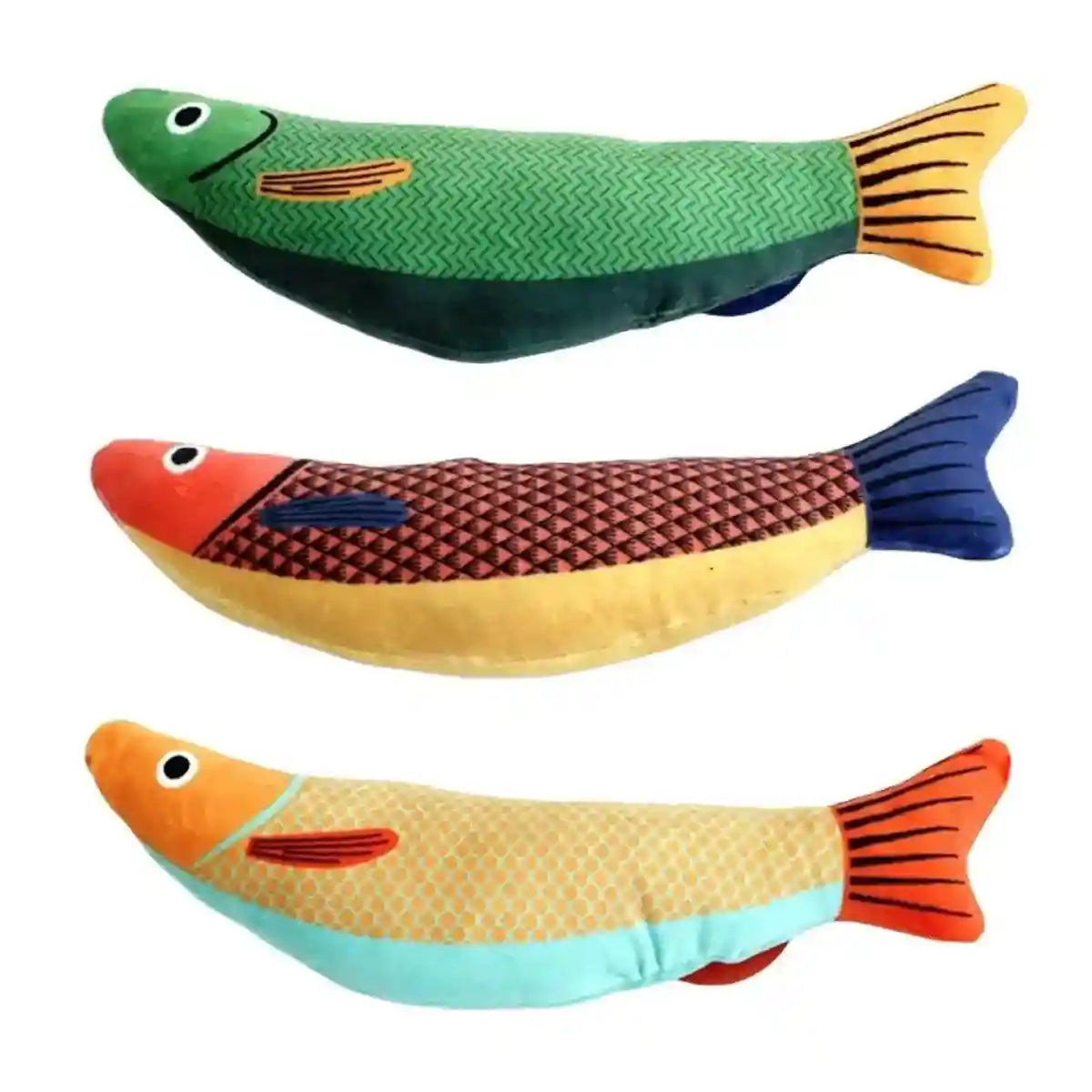 Linen Fish Plush with Natural Catnip Toy for Interactive Play