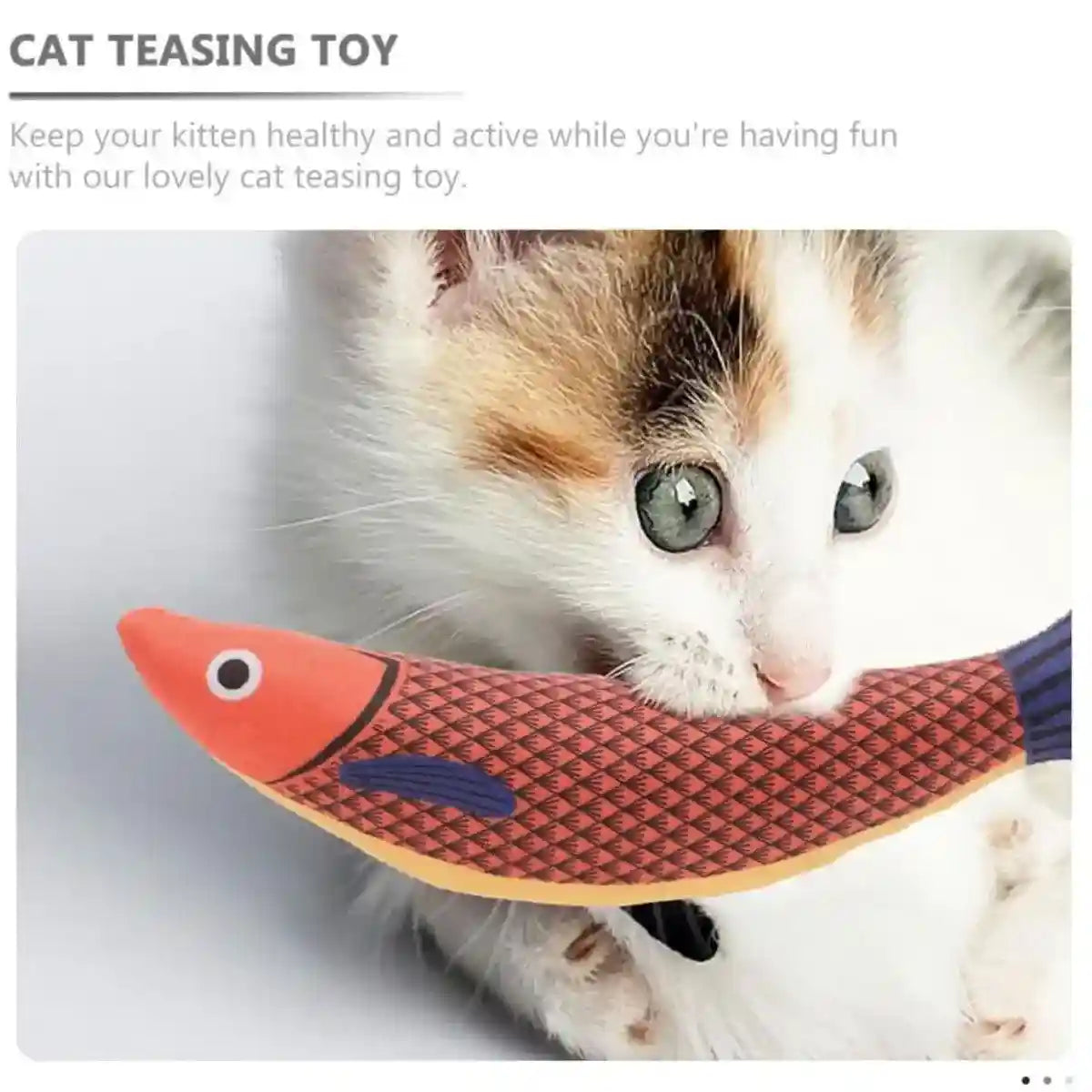 Linen Fish Plush with Natural Catnip Toy for Interactive Play