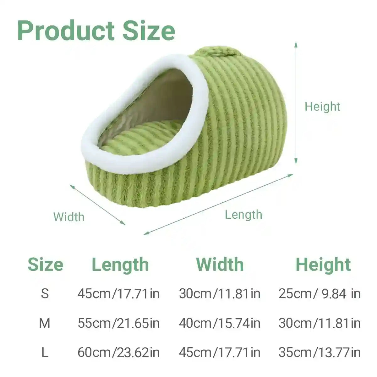 Striped Semi-Enclosed Pet Bed for Cats and Small Dogs