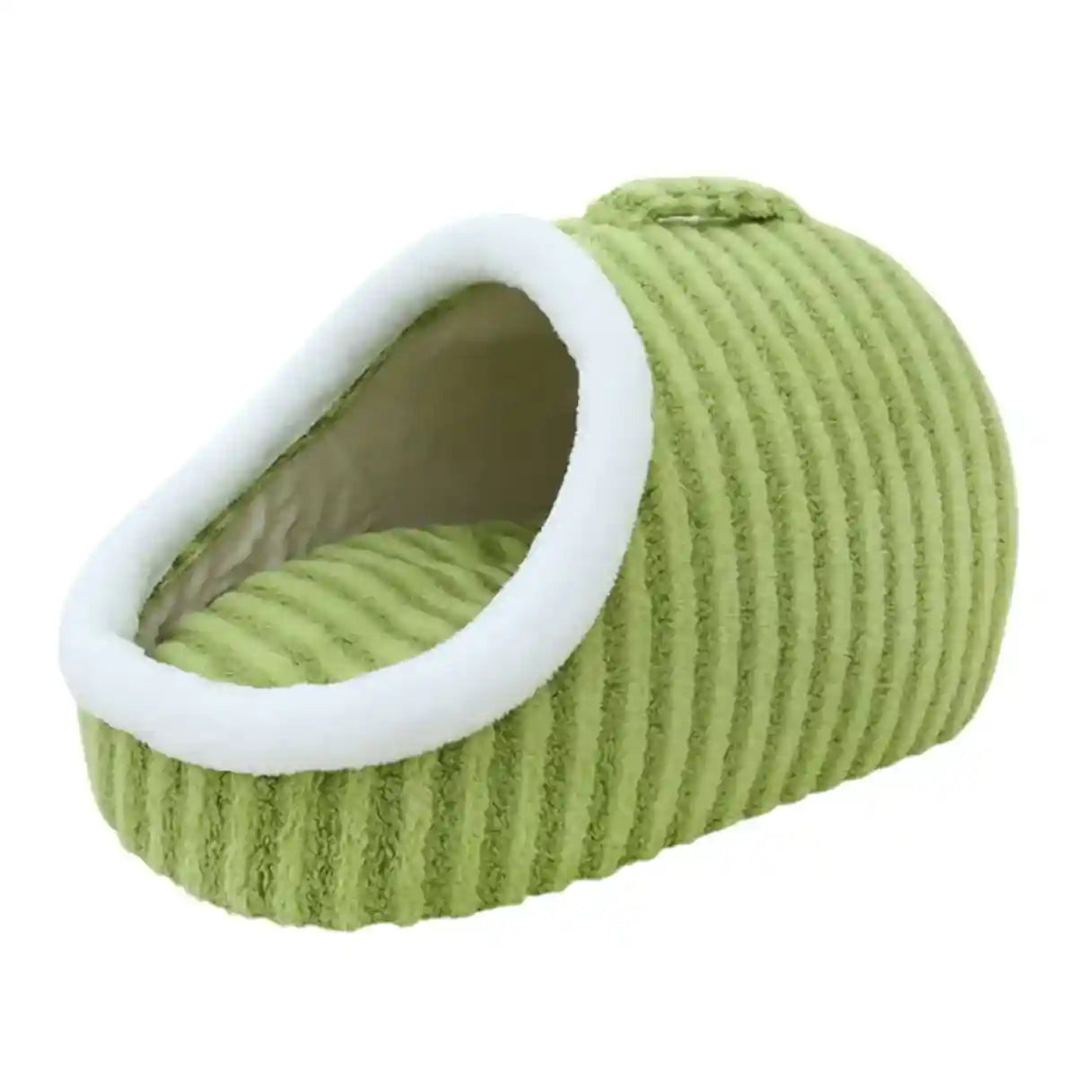 Striped Semi-Enclosed Pet Bed for Cats and Small Dogs