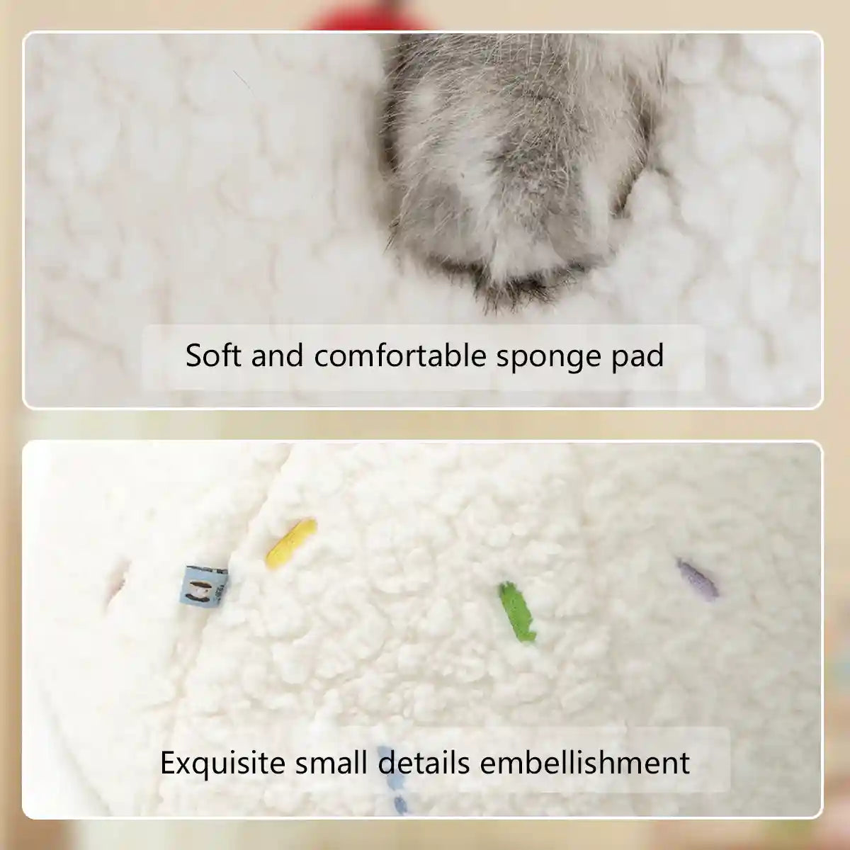 Cake Shape Cat Bed Soft Warm Pet House Durable for Indoor Cats Kittens Use