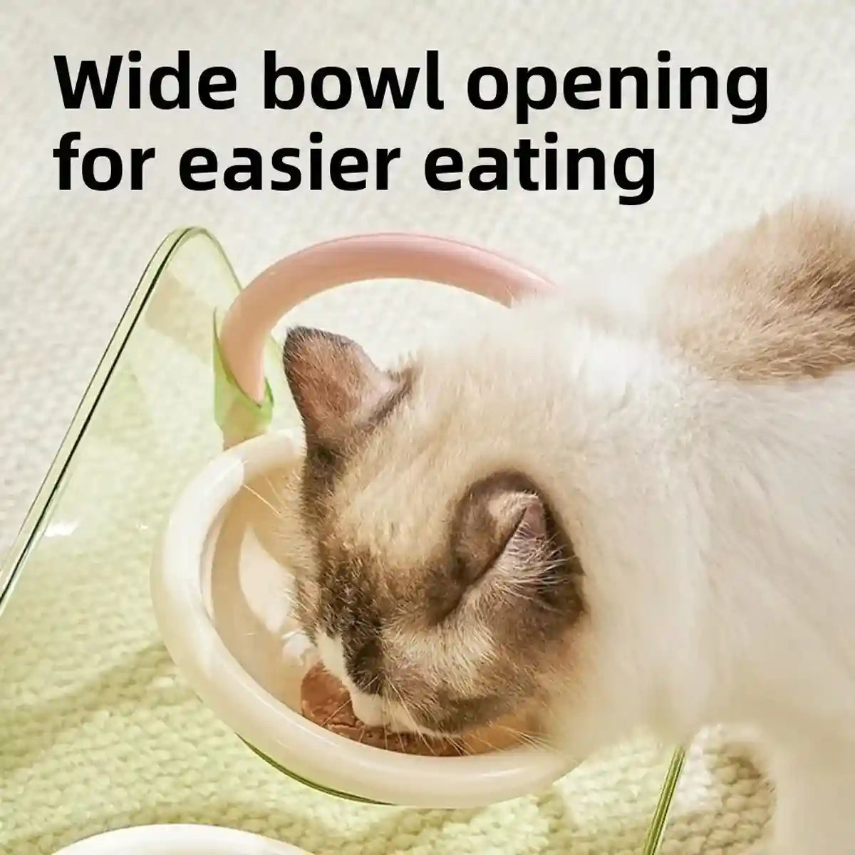 Adjustable Raised Ceramic Pet Double Bowl for Cats and Small Dogs