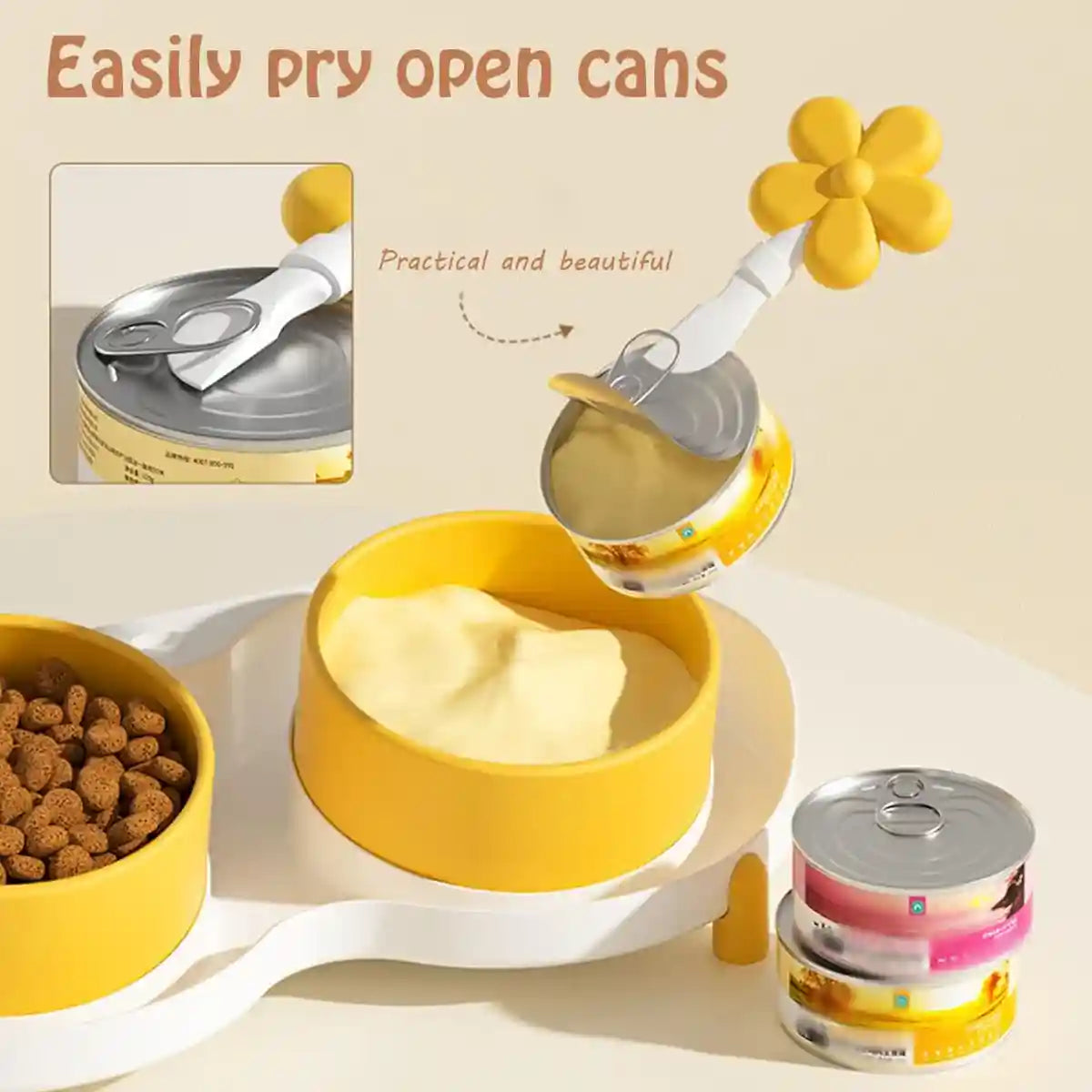 Anti-Slip Pet Ceramic Bowl Set Double Feeder for Cats & Dogs