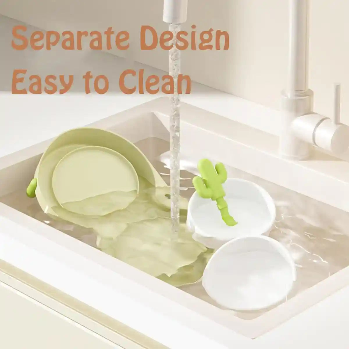 Anti-Slip Pet Ceramic Bowl Set Double Feeder for Cats & Dogs