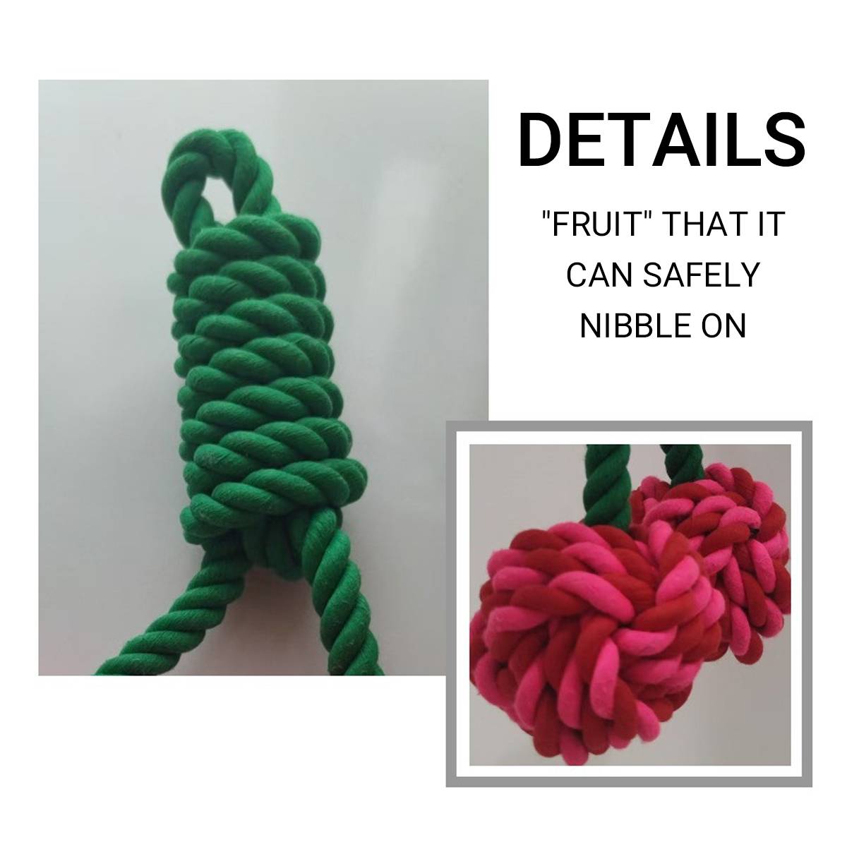 Cherry Knot Dog Toy Rope Tug Ball