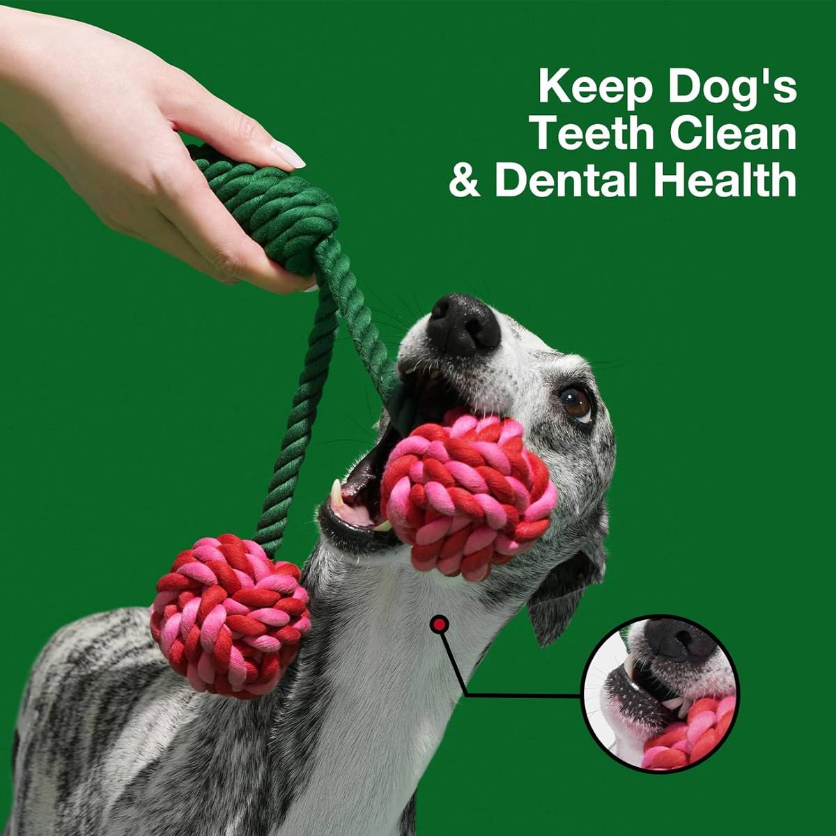 Cherry Knot Dog Toy Rope Tug Ball