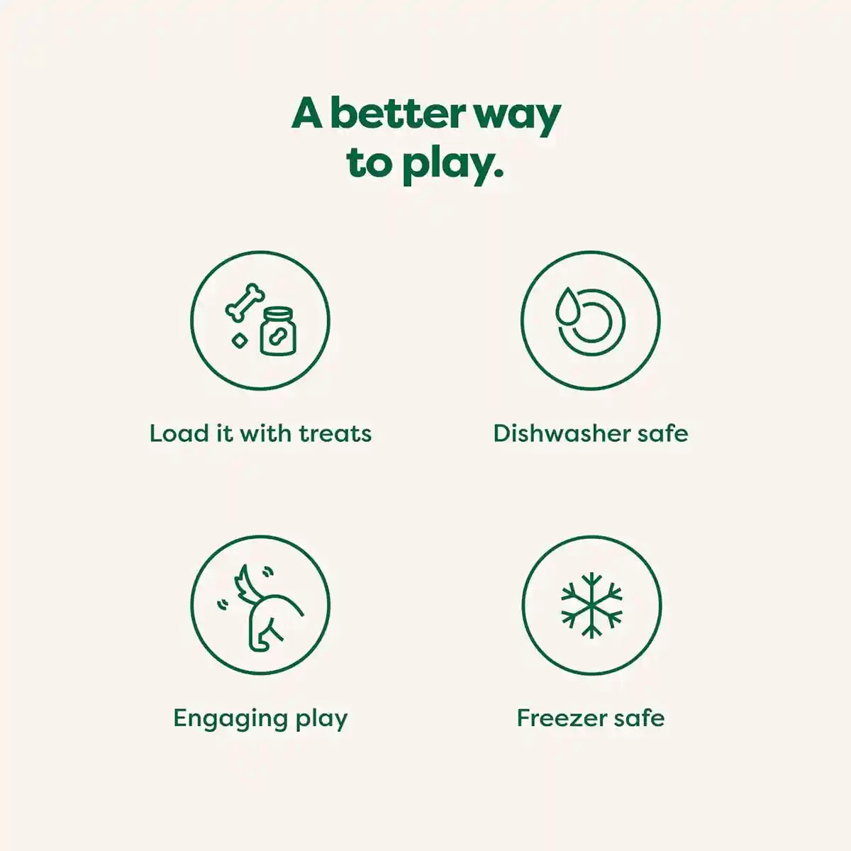 Earth Rated Natural Rubber Dog Chew Toy Durable Treat Dispenser for Interactive Play