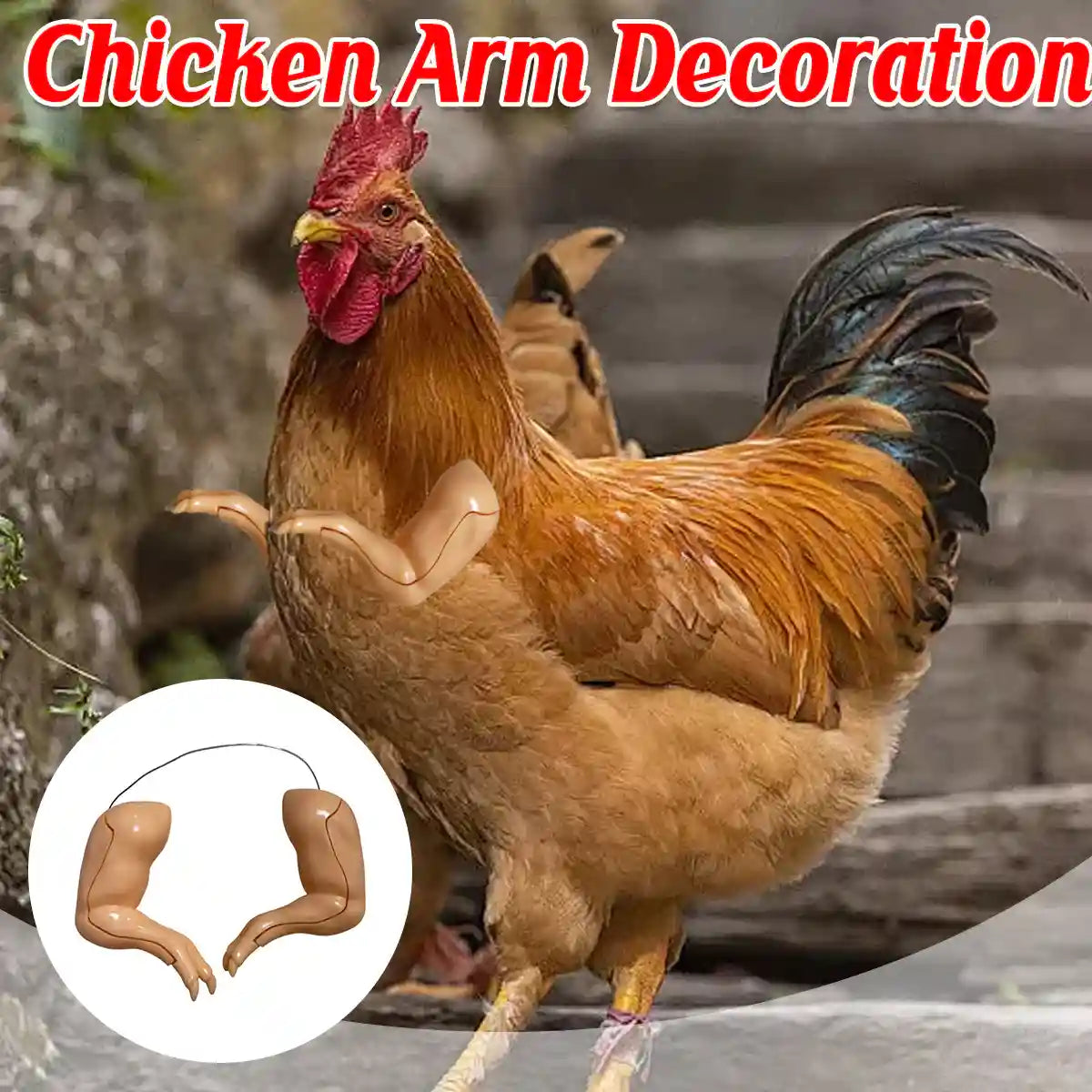 Chicken Arm Decoration Funny Rooster Costume Toy for Pets