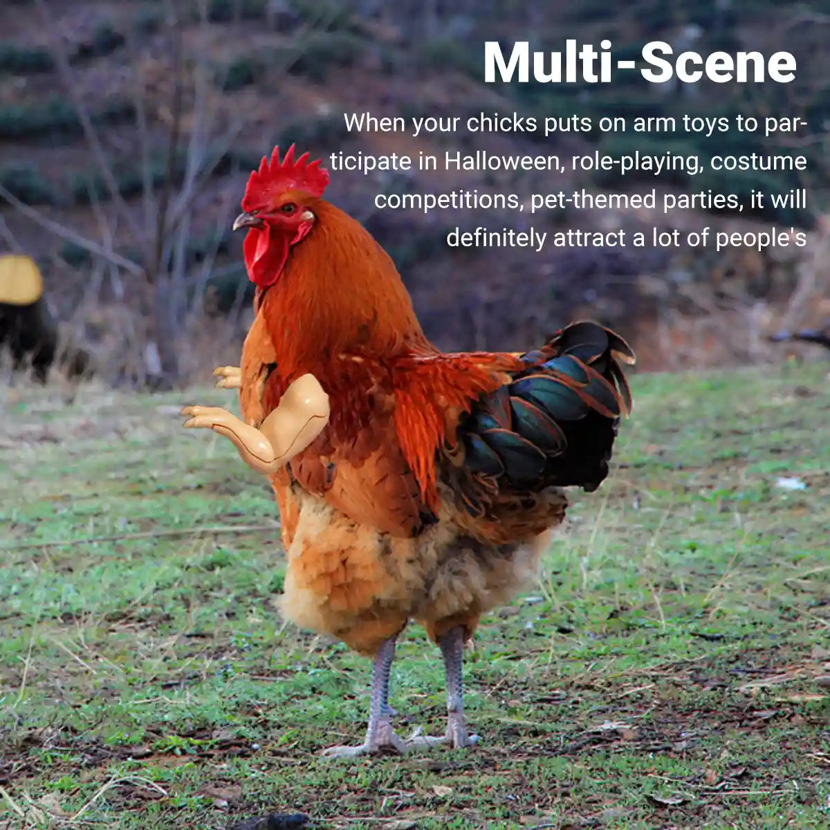 Chicken Arm Decoration Funny Rooster Costume Toy for Pets