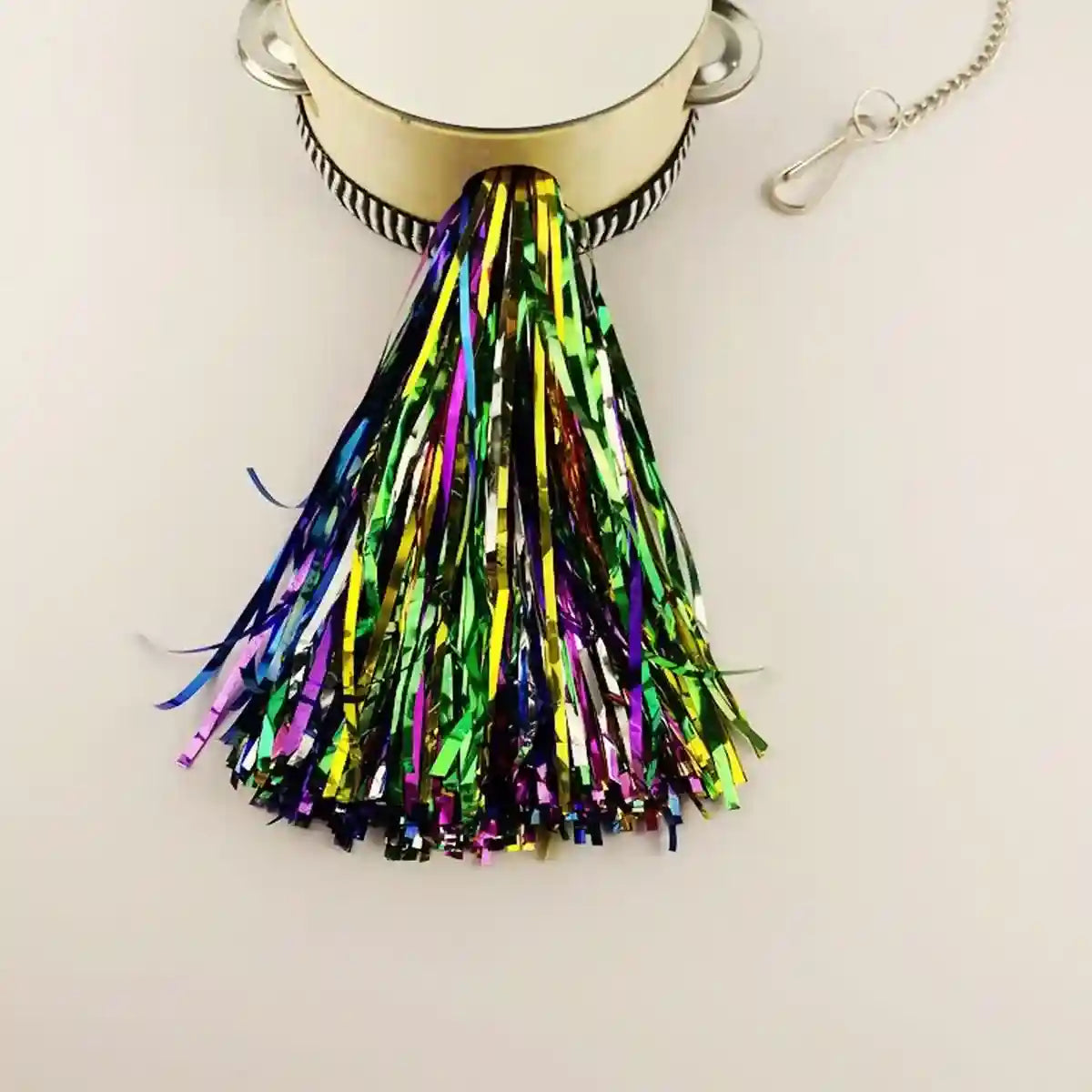 Hanging Mirror Drum Chicken Toys for Coop Enrichment and Fun